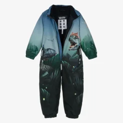Boys Blue Dinosaur Snowsuit