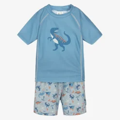 Boys Blue Dinosaur Swim Set (UPF40+)