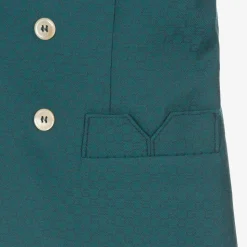 Boys Blue Double-Breasted Blazer