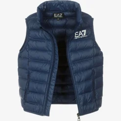 Boys Blue Down Padded Gilet