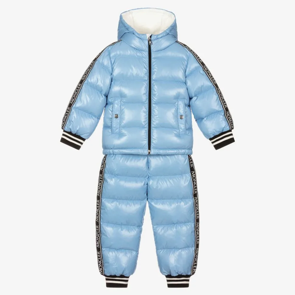 Boys Blue Down Padded Talat Snowsuit