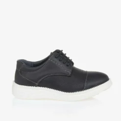 Boys Blue Faux Leather Shoes