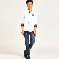 Boys Blue Faux Suede Horsebit Loafers