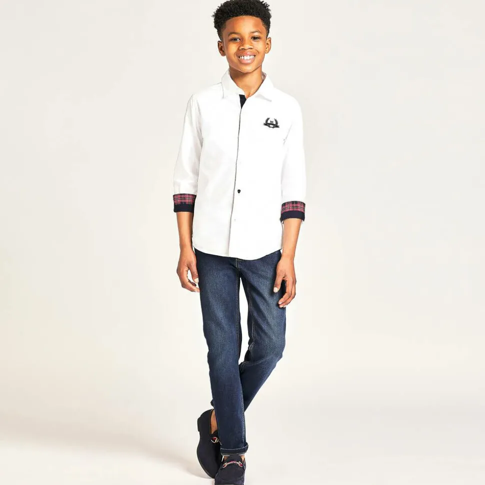 Boys Blue Faux Suede Horsebit Loafers