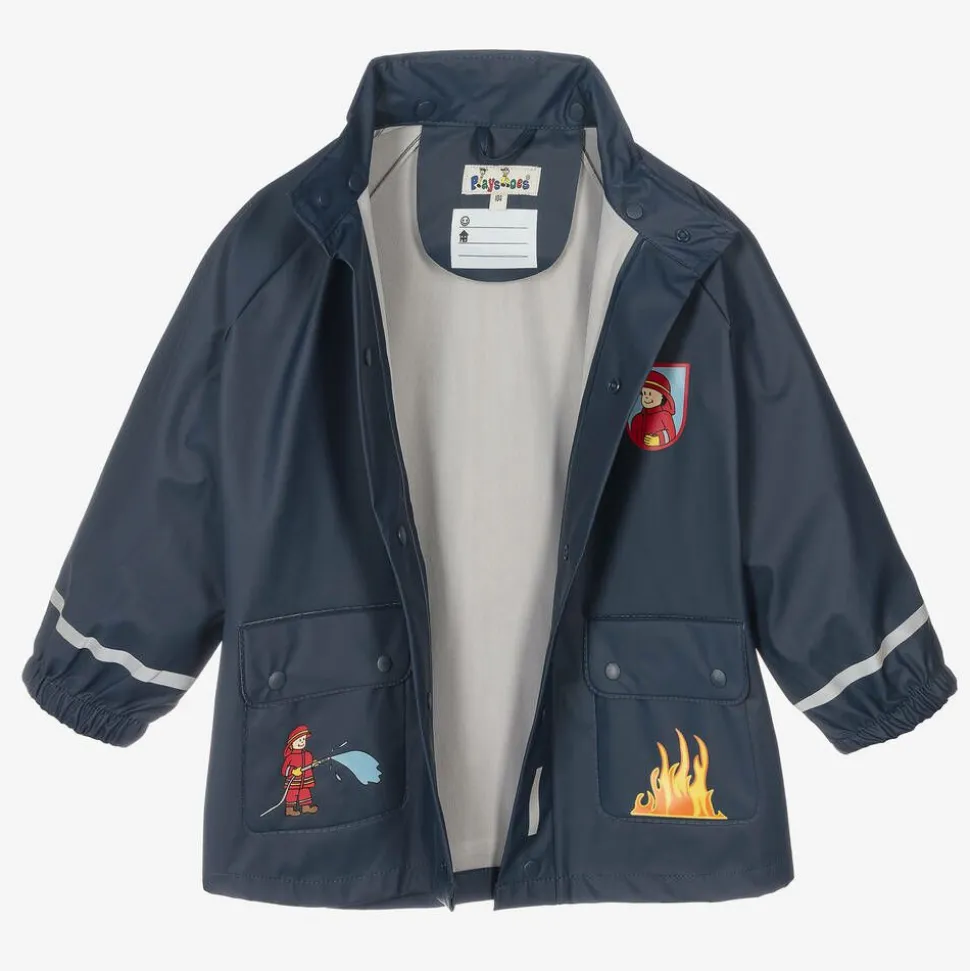 Boys Blue Fire Engine Raincoat