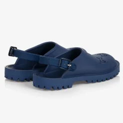 Boys Blue GG Logo Rubber Sandals