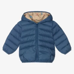 Boys Blue Hooded Puffer Jacket