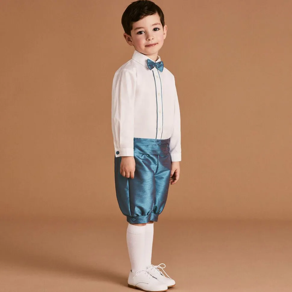 Boys Blue Knickerbocker Shorts Set