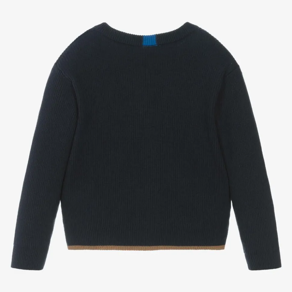 Boys Blue Knitted Cardigan