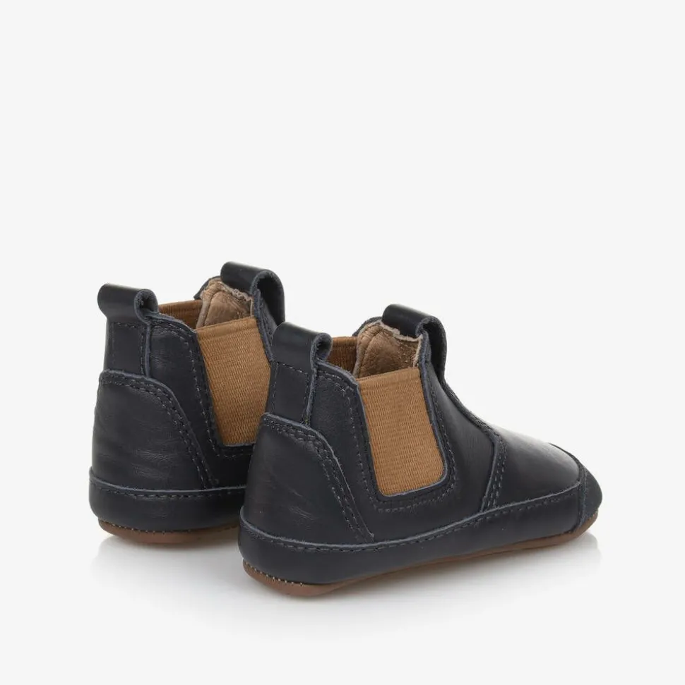 Boys Blue Leather First Walker Boots