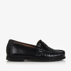 Boys Blue Leather Loafers