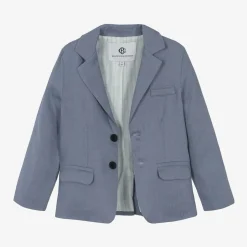 Boys Blue Linen Waistcoat Suit