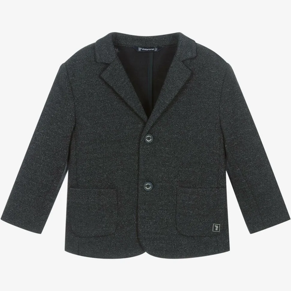 Boys Blue Marl Jersey Blazer
