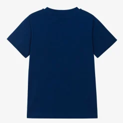 Boys Blue Medusa Logo Cotton T-Shirt