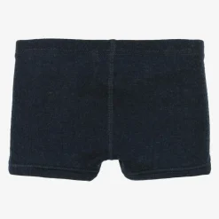 Boys Blue Merino Wool Boxer Shorts