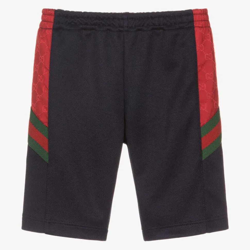 Boys Blue Piqué Logo Shorts