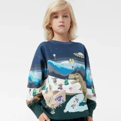Boys Blue Pixelscape Sweatshirt
