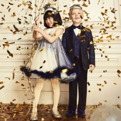 Boys Blue Satin Suit