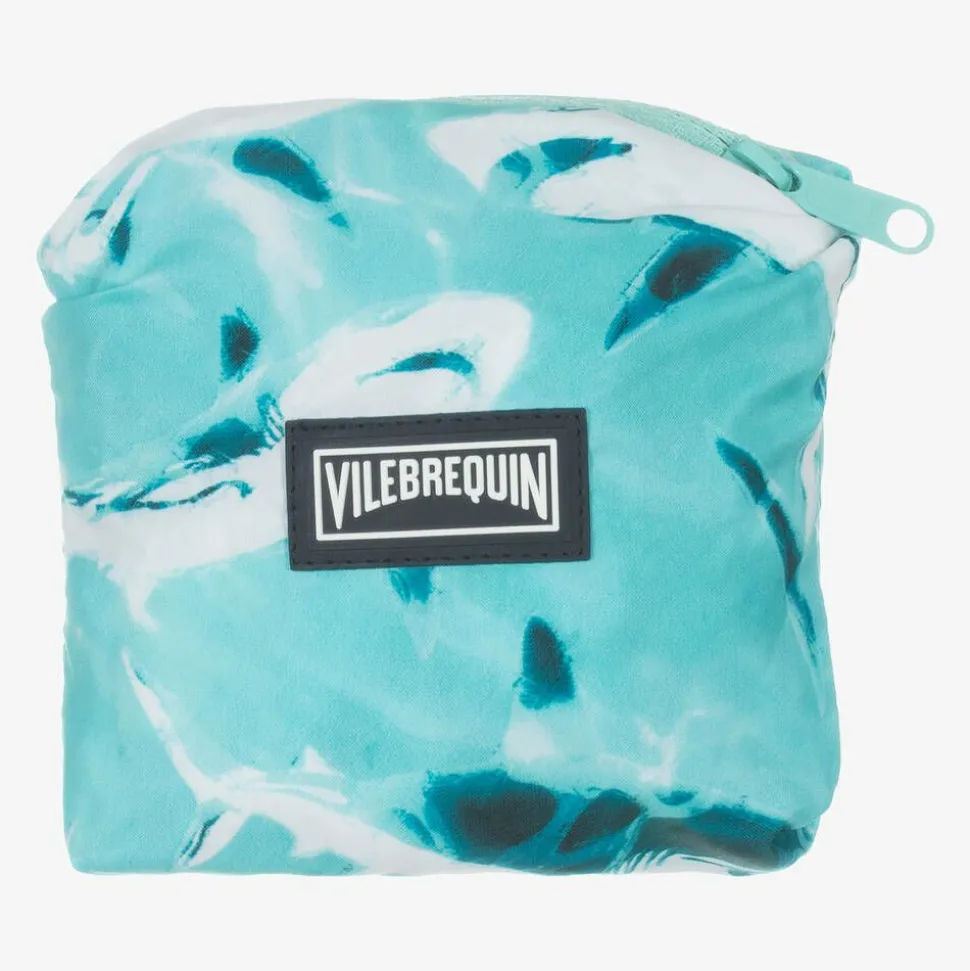 Boys Blue Shark Print Swim Shorts