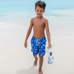 Boys Blue Sharks Swim Shorts (UPF50+)
