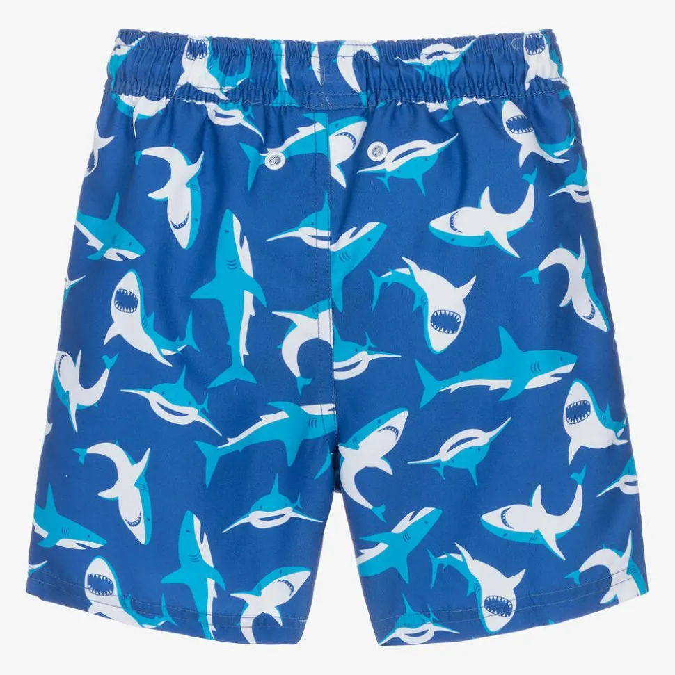 Boys Blue Sharks Swim Shorts (UPF50+)