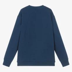 Boys Blue Slogan Sweatshirt