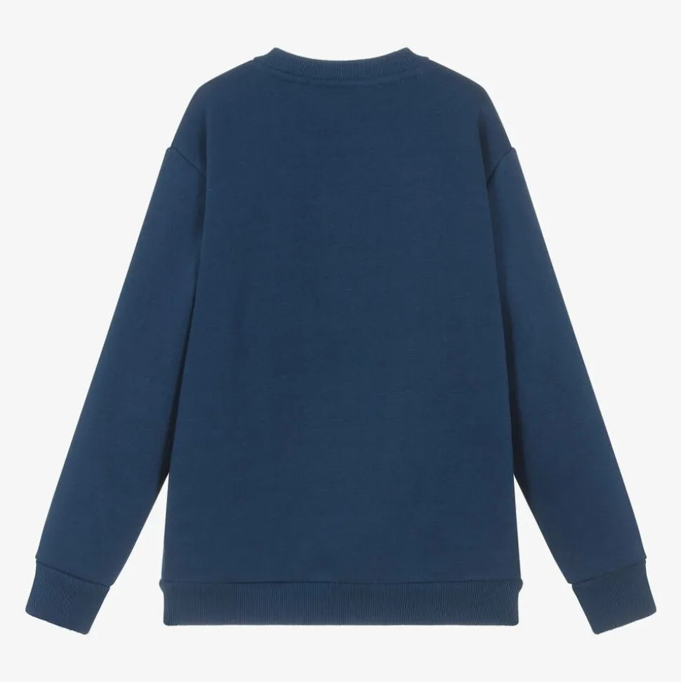 Boys Blue Slogan Sweatshirt