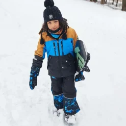 Boys Blue Storm Print Snowsuit & Snood Set