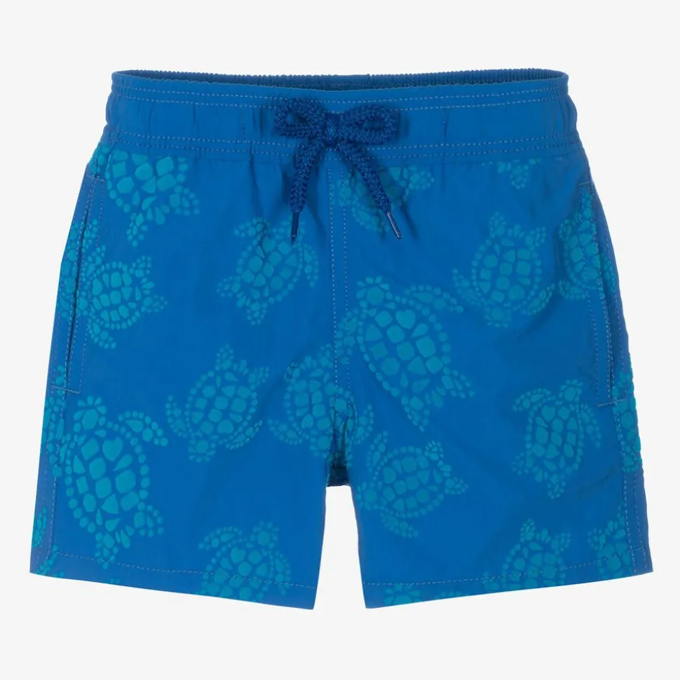Boys Blue Turtle Swim Shorts