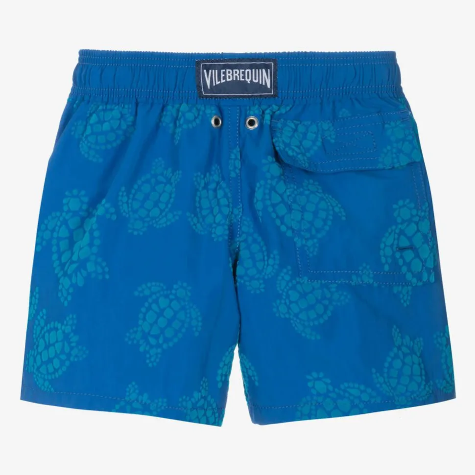 Boys Blue Turtle Swim Shorts