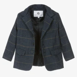 Boys Blue Tweed Blazer