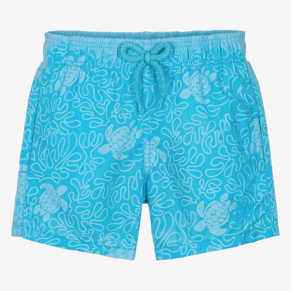 Boys Blue Water-Reactive Swim Shorts