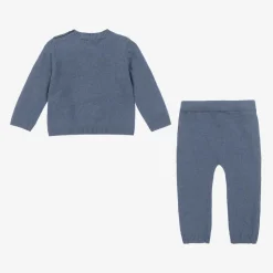 Boys Blue Wool & Cashmere Trouser Set