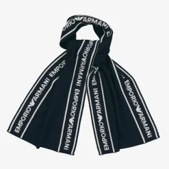 Boys Blue Wool Knit Scarf