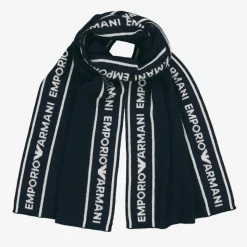 Boys Blue Wool Knit Scarf