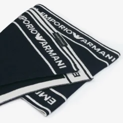 Boys Blue Wool Knit Scarf