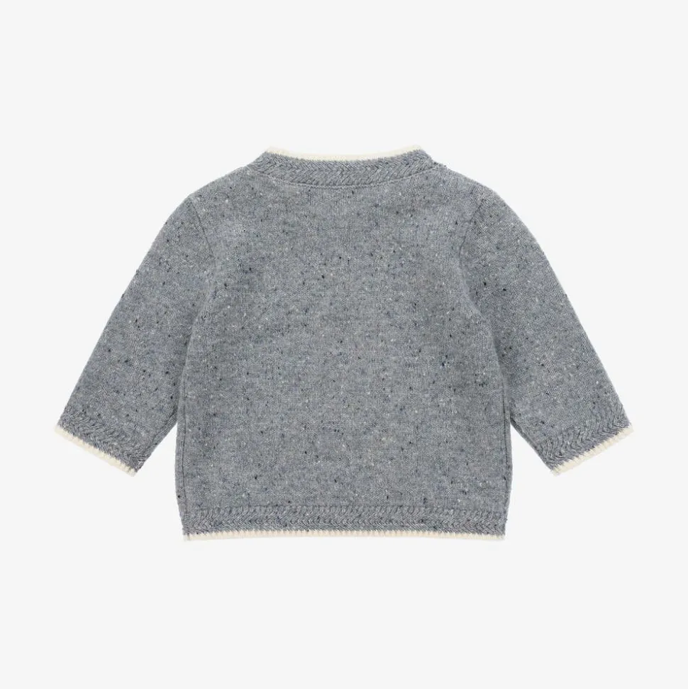 Boys Blue Wool Polar Bear Sweater