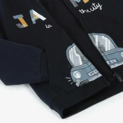 Boys Blue Zip-Up Hooded Top