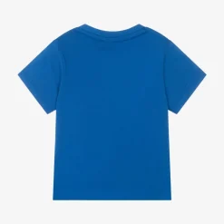 Boys Bright Blue Cotton T-Shirt