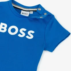Boys Bright Blue Cotton T-Shirt