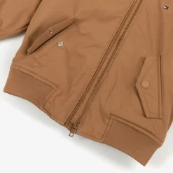 Boys Brown Cotton Twill Bomber Jacket