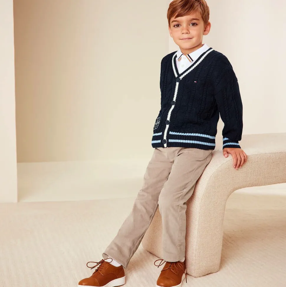 Boys Brown Faux Leather Shoes