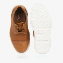 Boys Brown Faux Leather Shoes