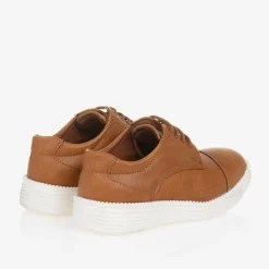 Boys Brown Faux Leather Shoes
