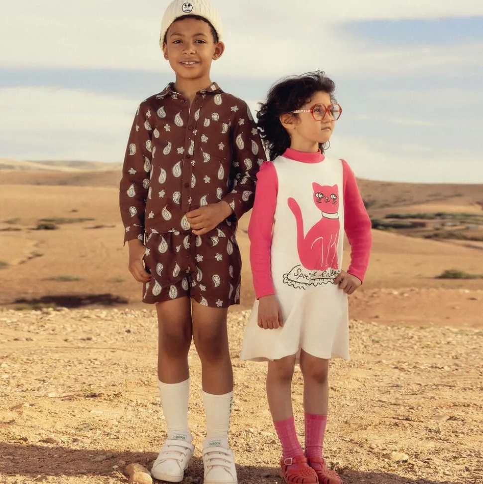 Boys Brown Organic Cotton Paisley Shorts