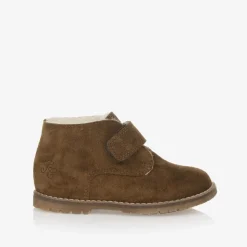 Boys Brown Suede First Walker Boots