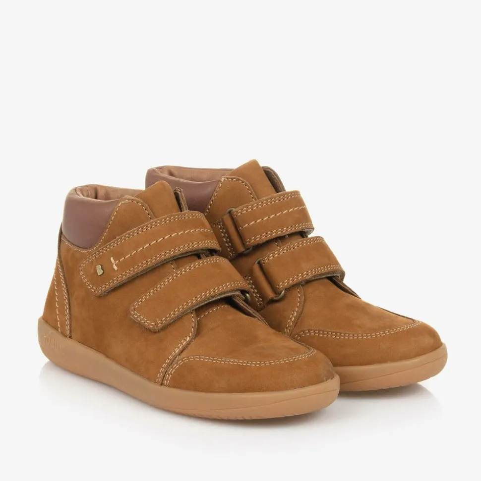Boys Brown Suede Leather Boots