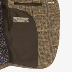 Boys Brown Tweed Albert Suit