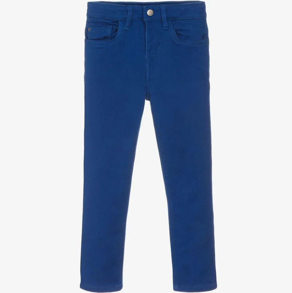 Boys Cobalt Blue Slim Fit Jeans