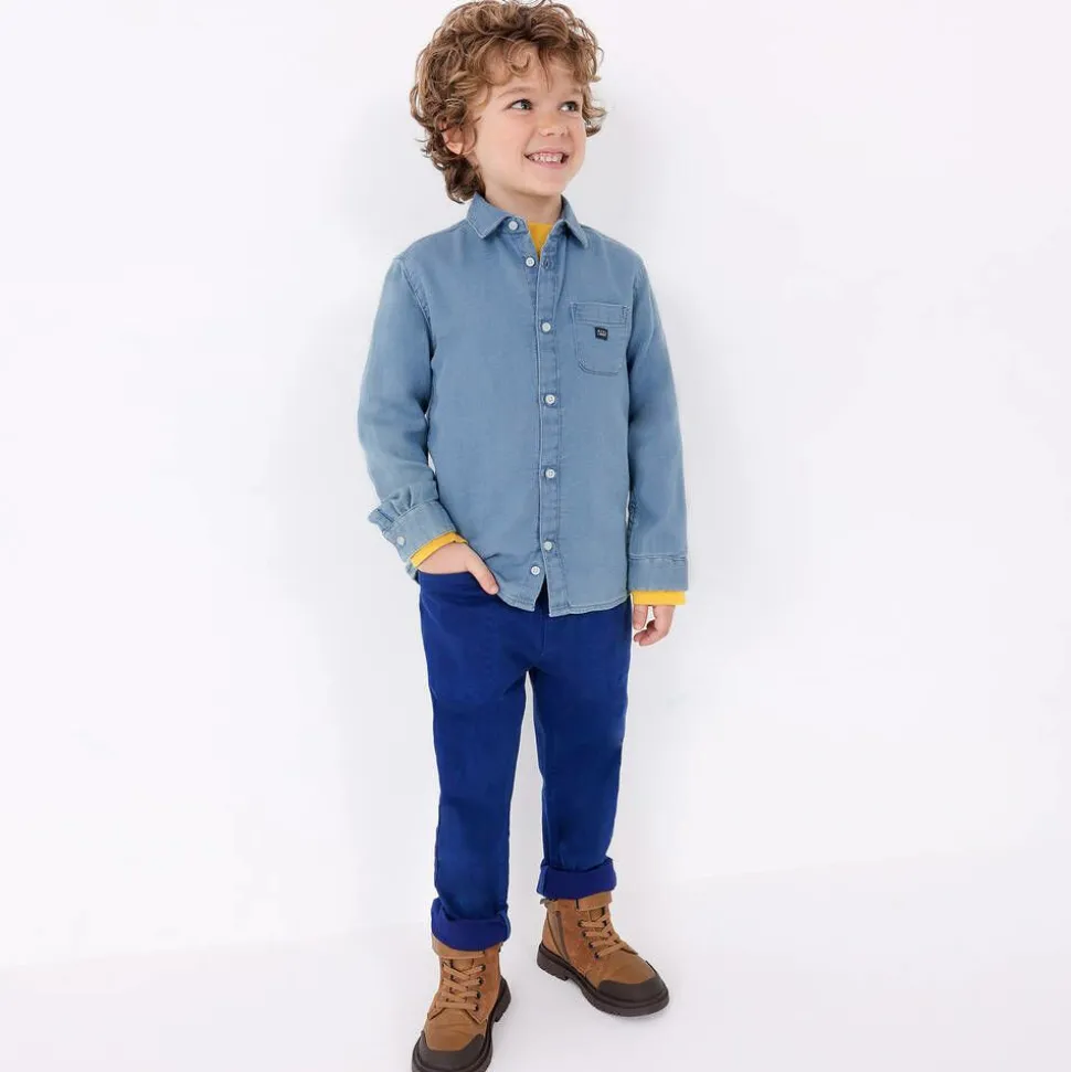 Boys Cobalt Blue Slim Fit Jeans